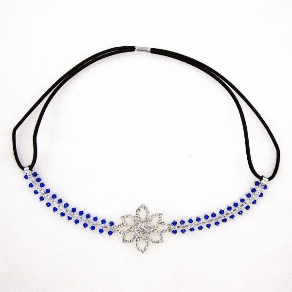 New Blue Toned Rhinestone Headband Dance Costume Supplies