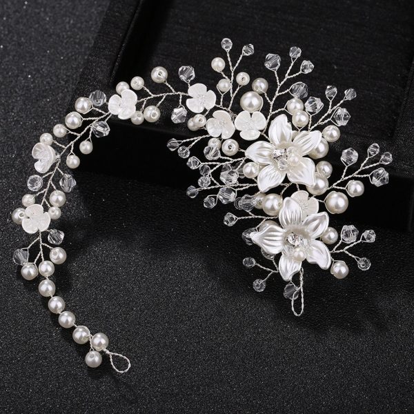 New Silver & Pearl Crystal Hair Accessory (Code 40) | Dance Costume ...