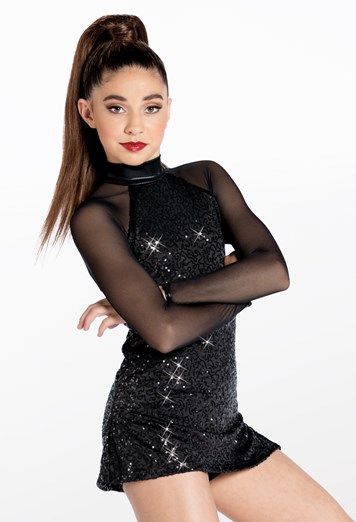 Mc Preloved Solo Balera Black Sequin Long Sleeve Mesh Sequin Costume Size Mc No Accessories 