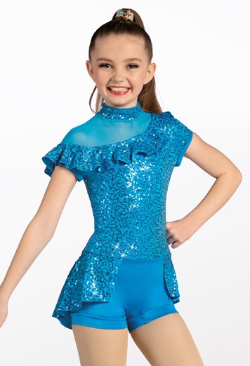 IC Preloved Solo Weissman Blue Sequin Costume with Hair Accessory Size ...