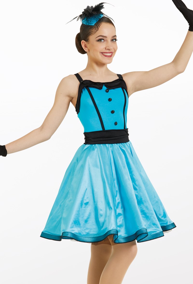 SA Preloved Solo Weissman Blue Satin Dress with Accessories Size SA