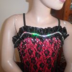Preloved Set Curtain Call Red & Black "Lacey" Costumes Sizes CM-CXL (Set of 5)