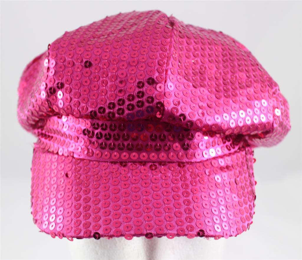 New Set Pink Sequin Paper Boy Spangle Cap (Set of 12)