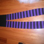 New Set Purple and Black Stockings (Set of 12) One Size